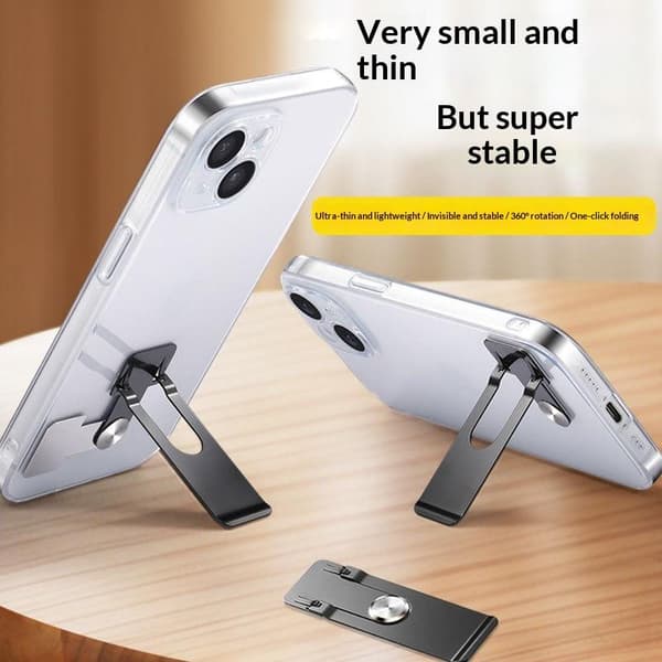 0,6 mm ultratunn minitelefonstöd Universal skrivbordstelefon H Silver