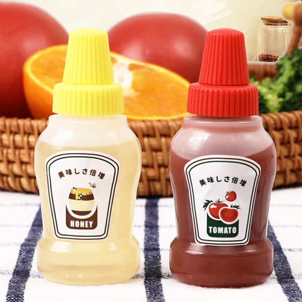 2 Styck Mini Kryddsås Flaska Bärbar Tomatsalladsdressing
