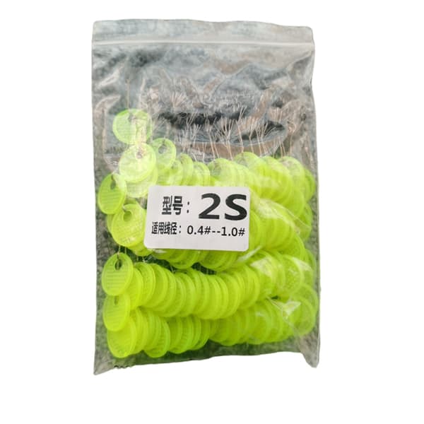 120 stykker 20 Pack Space Bean Gummi Hav Karpefiskeri Sort Rub yellow M