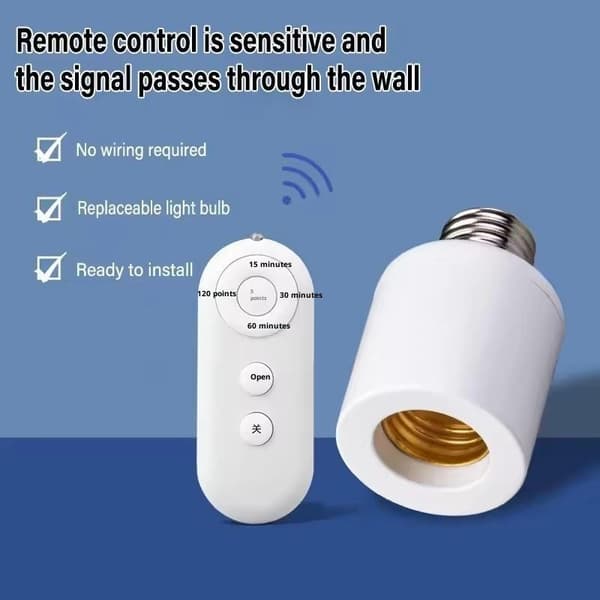 Smart glödlampa E27 trådlös fjärrkontrollbrytare LED