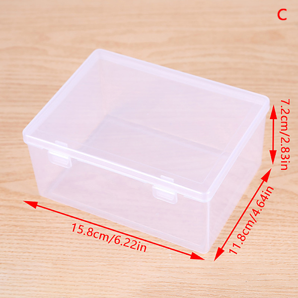 Mini Opbevaringsboks Klar Låg Lille Plastkasse Til Dele Jewel D