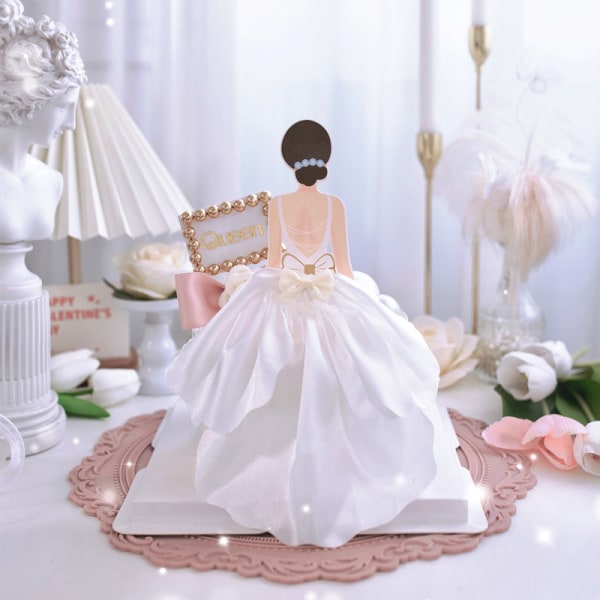 Takaisin Silkki sideharsohame Happy Cake Girl Birthday Decoration Party 1
