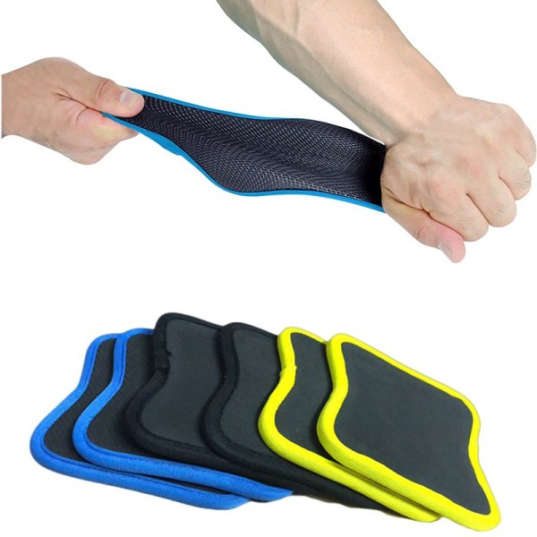 1 Par Gummi Grip Pads För Tyngdlyftning Gym Workout Handskar El black
