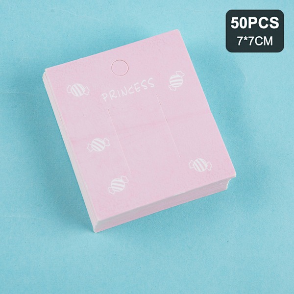 Hårclips Papirkort Hårtilbehør Smykker Display Kort Fas Pink
