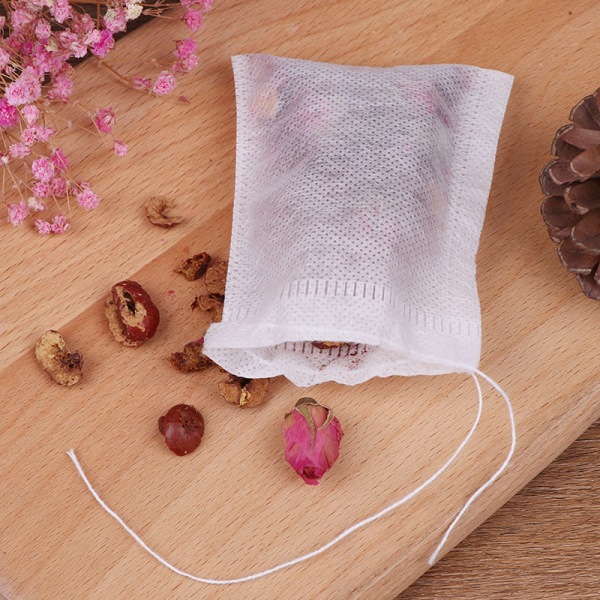 100 kpl/eräpussit Teepussit Infuser String Heal Seal 7 x 9cm
