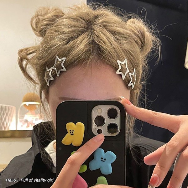 e Star Hairpin Sweet Cool n Style Hair Clip All-Match Hair Acce A