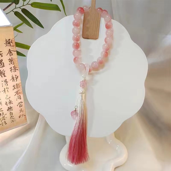 Tupsu rannerengas käsin kierretty helmi Buddhalainen Rosary Riipus helmi Ch H