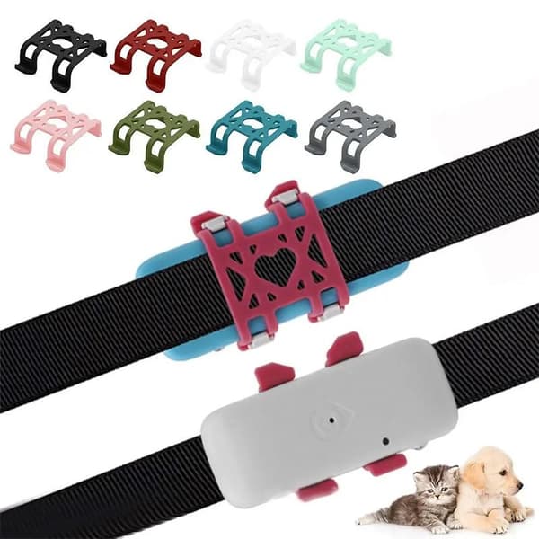 Mini silikone kæledyrs-tracker-clips anti-tab let klip kat hund lo A6