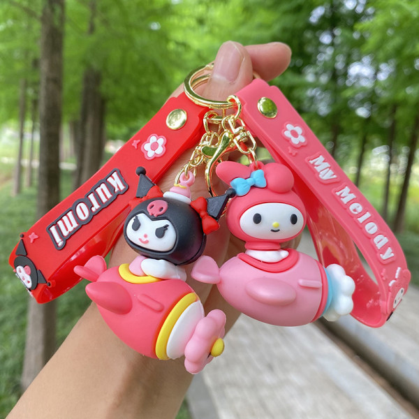 Sanrio nøkkelring Kuromi My Melody Car Bag Key Pendant Cartoon Po A1