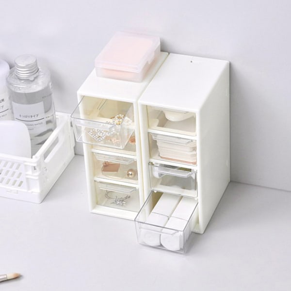 Desktop kosmetisk förvaringslåda 4 lådor Case Smal