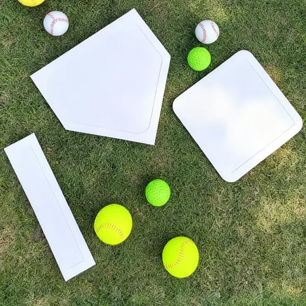 1/5 stk. gummi baseball softball plate vanntett basebag pitch Rectangle