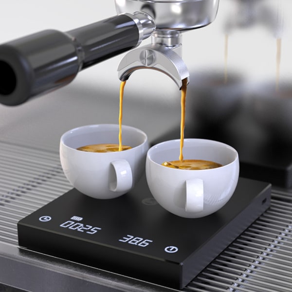 kahvivaaka digitaalinen kaatovaaka Electronic Drip Coffee Scale wi White