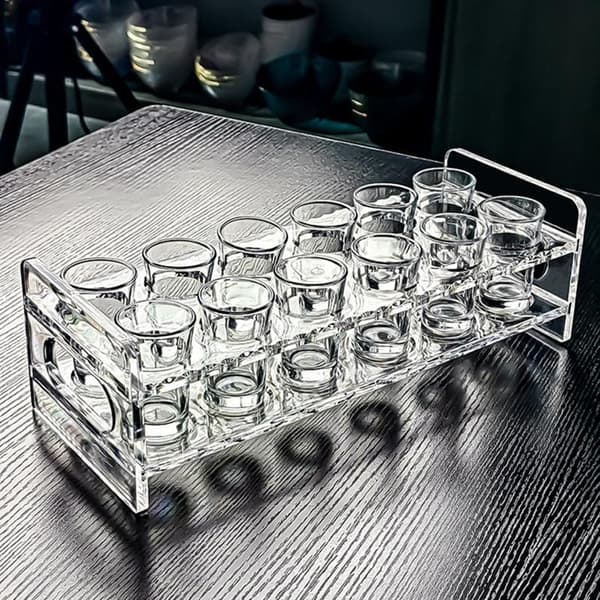 6/8/12-håls Glasbricka Kopp Organizer Hål Glas Displayställ Wi 8 Holes