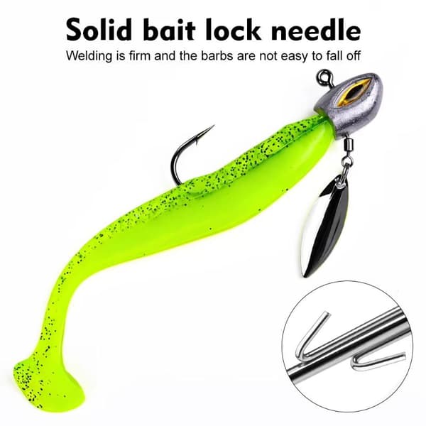 3 STK Fiskeswimbait Krog Underspin Jig Med Spinnerblad Til A1
