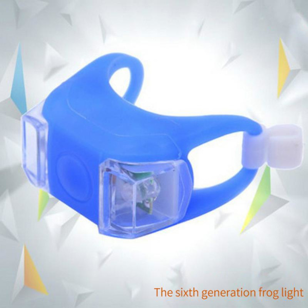 Cykelljus 6 Generation Frog Light AG10 Batteri Silikon Lig blue