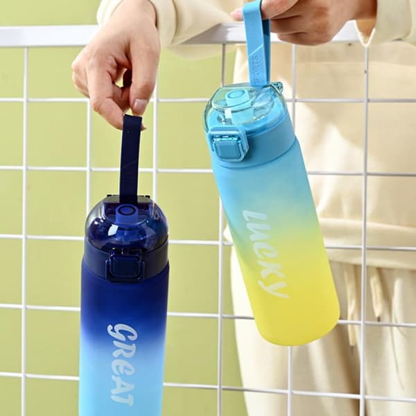 650ML Sportvattenflaska med stor kapacitet, gradientfärg, kopp A