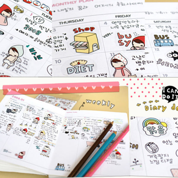 6 ark My Little Friend DIY Schema Diary Calendar Filofax D