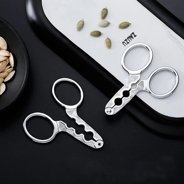 Melon Plier Scissor Nut Cracker ruostumaton teräs Walnut Pine Sh
