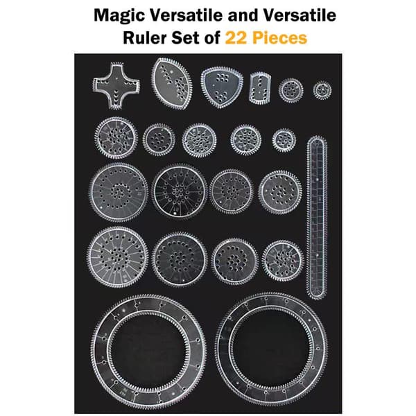 22 st ritningsleksaker set geometrisk linjal matematisk roulett Dr