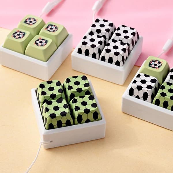 e Tastaturformede Fidget Clicker Legetøj Med Fodboldmønstre Lan A2