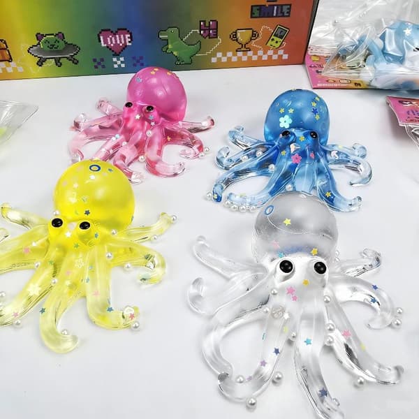 1 st Squishy Ocean Bläckfisk Fidget Leksak Långsam Återhämtning Leksaker A6