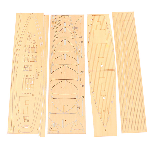 1:87 Seil DIY Skip Monteringsmodell Klassisk Trebåt Deco