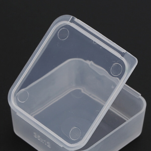 5 stk Liten gjennomsiktig plastoppbevaringsboks klar Square Multipu