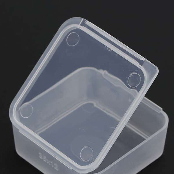 5st Liten genomskinlig plastförvaringslåda klar Square Multipu