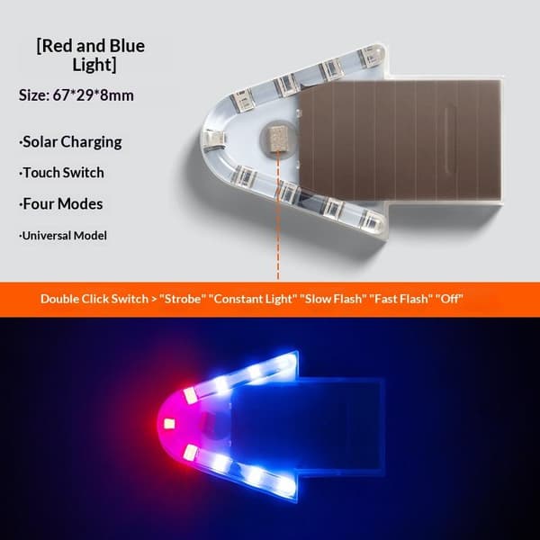 Solljus Bil Pil Blinkande Ljus Trådlös Multi Mode LED Varning A1