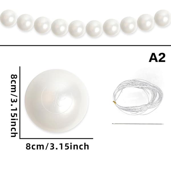 10 st bröllopsbakgrund väggdekor 5.5/8CM plastimitation pärla DI L
