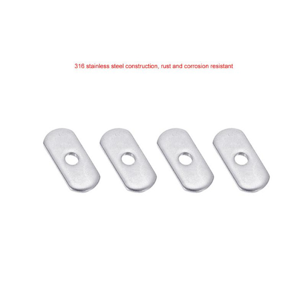 4 stk. M5/M6 rustfrit stål kajak kano glidemøtrik sidemontering M5 4pcs