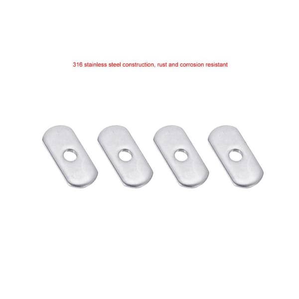 4st M5/M6 Rostfritt Stål Kajak Kanot Glidmutter Sidomontering M6 4pcs