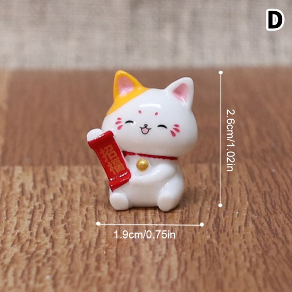1kpl e New Year sarjakuva Lucky Cat Micro Landscape Hartsi Cat Micr D