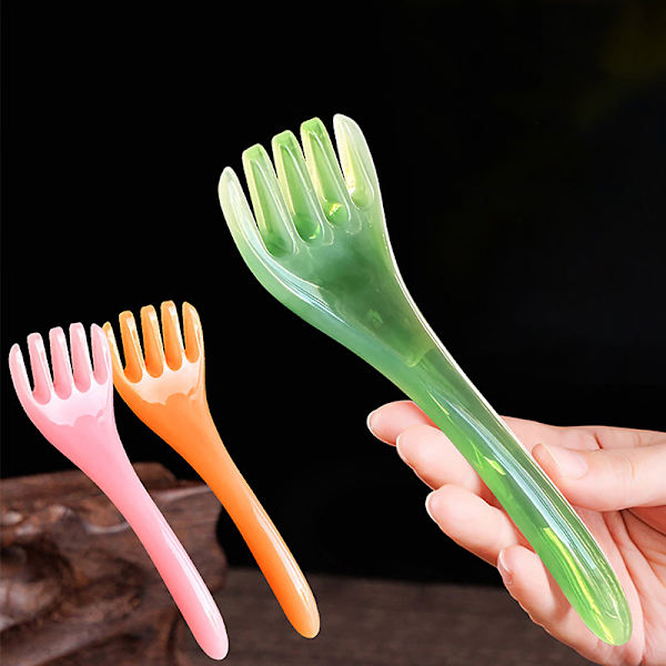 1PC Scalp Gua Sha For Body Neck Leg Massage Head Massager Massa Green