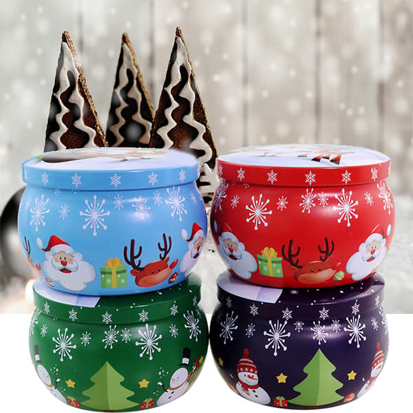 Mini Juleblikk Rund Godteriboks Duftbokser Ca F