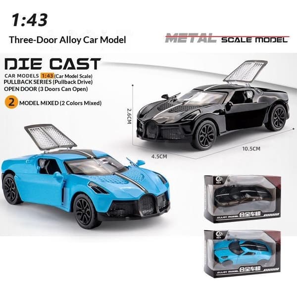 1:43 Lille Sportsvogn Model Pynt Rekvisit Legeringsbil S A12