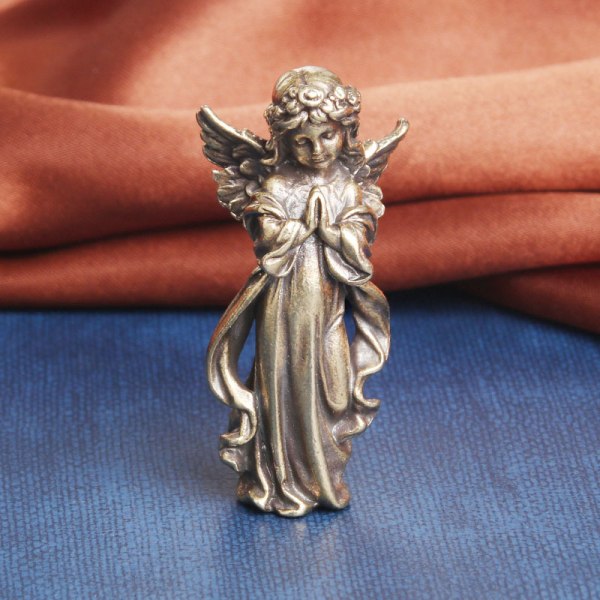 Retro Copper God of Love Cupid Statue Ornamenter Messing Angel Fig