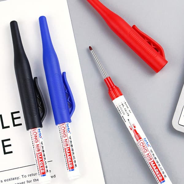 Stor kapasitet Langhode Markers Pen Bad Trebearbeidingsdekor Red