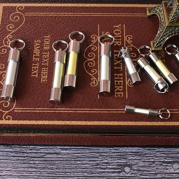 Titanium Stainless Steel Embrite™ Glow in the dark nøkkelring FOB A5