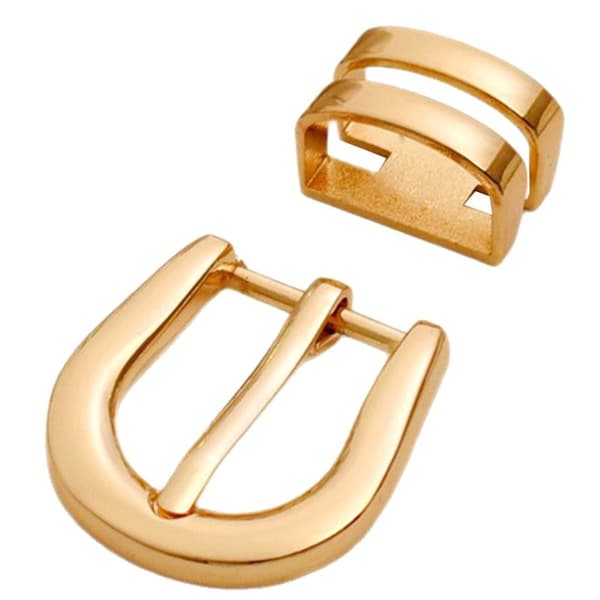 1/2 st bältesspännen 2 cm innerdiameter metallspänne för tunna bälten Chrome 2piece set