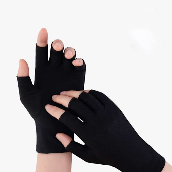 1 par Anti UV-handskar UV-sköldhandske Fingerlös manikyrspik Light gray