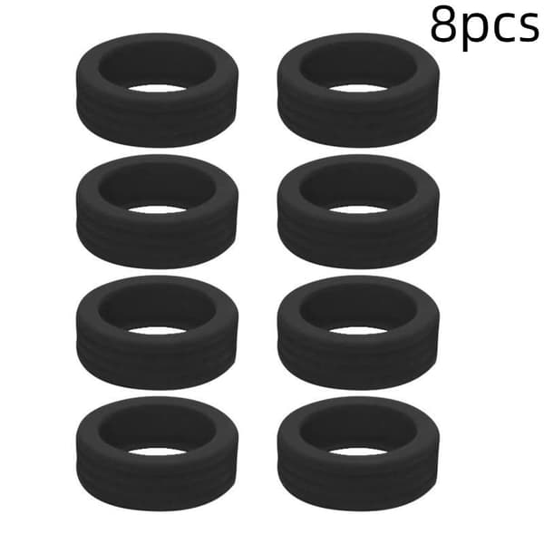 Enfärgat skyddsfodral i silikon för resväskhjul Black 8pcs