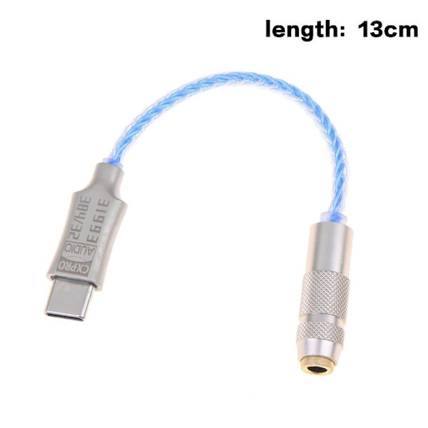 CX31993 DAC Type C til 3,5 mm lydadapter hodetelefonadapter 32b Blue