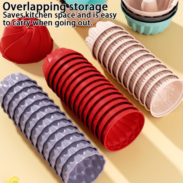 6 tommer silikone rund kageform non-stick bageplade DIY Pink