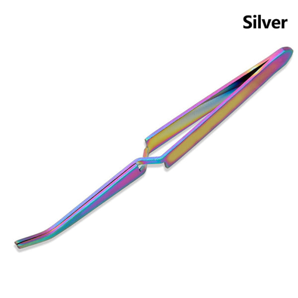 1 kpl ruostumattomasta teräksestä valmistetut kynsien muotoilupinsetit UV Gel Tips -kynsille Multicolor