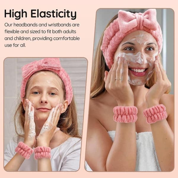 Spa Pandebånd Håndledsbånd Guasha Bræt Sæt Til Ansigtsvask Makeup