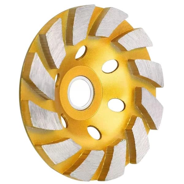 4\" Beton Turbo Diamant Slibekopskive 12 Segmenter Til Ma