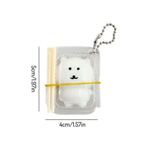 Simulerad Squishy Björn Kawaii Squishy Leksaker Väska e Hänge Pinchi 3PCS