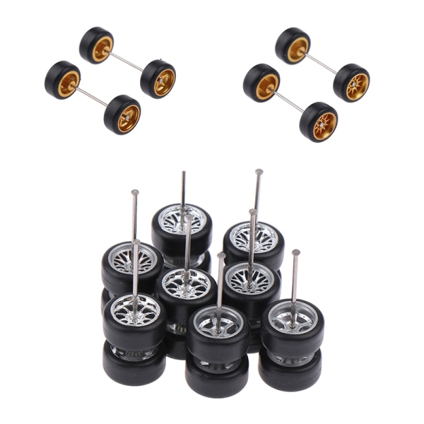 1 Set 1/64 modellbilhjul med gummidäck Modifierade delar Ve B17 5Claws Gold