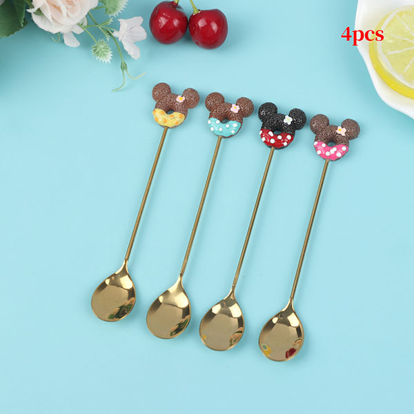 4st/ set Munkgodissked/gaffelmjölk Kafferörssked Kitc 4pcs miqi spoon